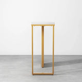 Modern Opulence White Marble Gold Console Table - Decor Smart