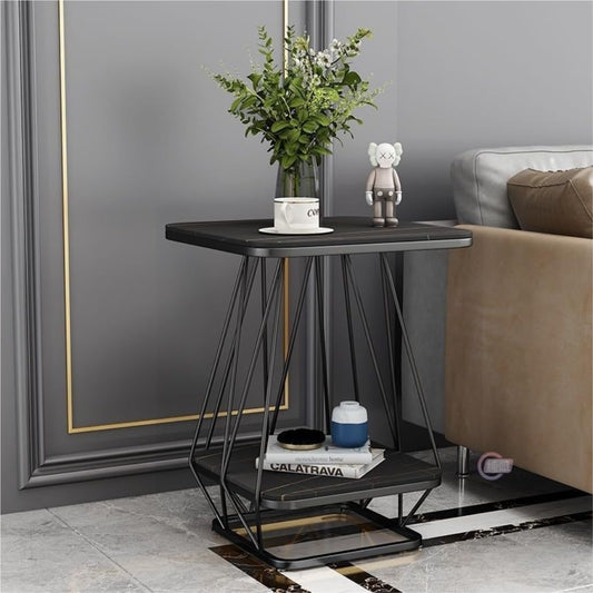 Modern Square Shaped Creative Artistic Black Metal Finish - Decor Smart