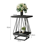 Modern Square Shaped Creative Artistic Black Metal Finish - Decor Smart