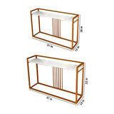 Modern Style Console Table In Sleek Copper Rods Design - Decor Smart