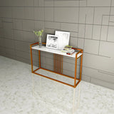 Modern Style Console Table In Sleek Copper Rods Design - Decor Smart