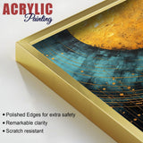 Modern Turquoise Artistic Art Acrylic Floating Wall Painting Set Of 2 - Decor Smart