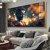 Mulling Over Buddha Premium Acrylic Floating Wall Painting - Decor Smart
