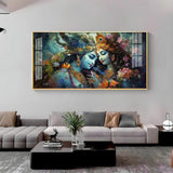 Mystical Love Of Radha Krishna Premium Acrylic Floating Wall Painting - Decor Smart
