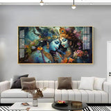 Mystical Love Of Radha Krishna Premium Acrylic Floating Wall Painting - Decor Smart