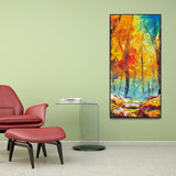 Nature Wall Painting of Colorful Autumn Forest - Decor Smart