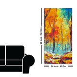 Nature Wall Painting of Colorful Autumn Forest - Decor Smart