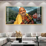 Neem Karoli Baba Ji Premium Acrylic Floating Wall Painting - Decor Smart
