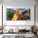 Neem Karoli Baba Ji Premium Acrylic Floating Wall Painting - Decor Smart