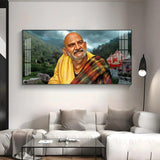 Neem Karoli Baba Ji Premium Acrylic Floating Wall Painting - Decor Smart
