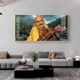 Neem Karoli Baba Ji Premium Acrylic Floating Wall Painting - Decor Smart