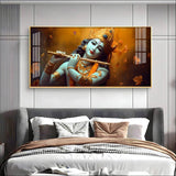 Om Jai Shree Krishna Premium Acrylic Floating Wall Painting - Decor Smart