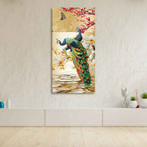 Pair of Peacock Canvas Wall Painting - Decor Smart