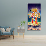 Panchmukhi Bajrangbali Beautiful Scenery Premium Canvas Wall Painting - Decor Smart