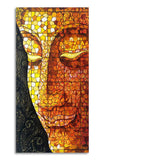Peaceful Golden Buddha Texture art Canvas Wall Painting - Decor Smart