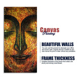 Peaceful Golden Textured Art Buddha Wall Painting - Decor Smart