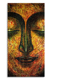 Peaceful Golden Textured Art Buddha Wall Painting - Decor Smart