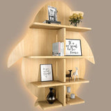 Penguin Backlit Designer Wooden Wall Shelf / Book Shelf / Night Light, Light Oak Finish - Decor Smart
