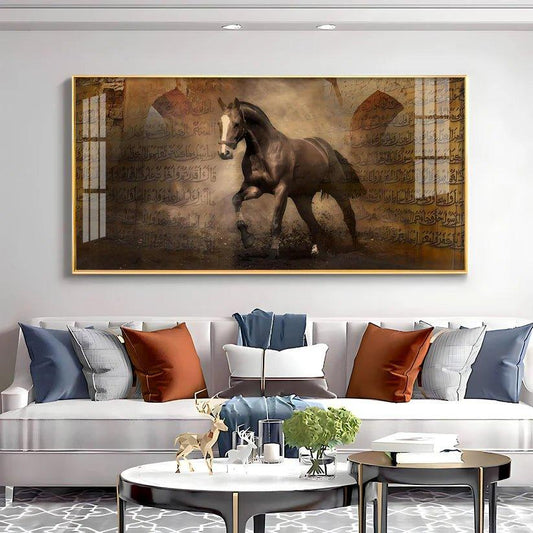 Persian Horse Premium Acrylic Floating Wall Painting - Decor Smart