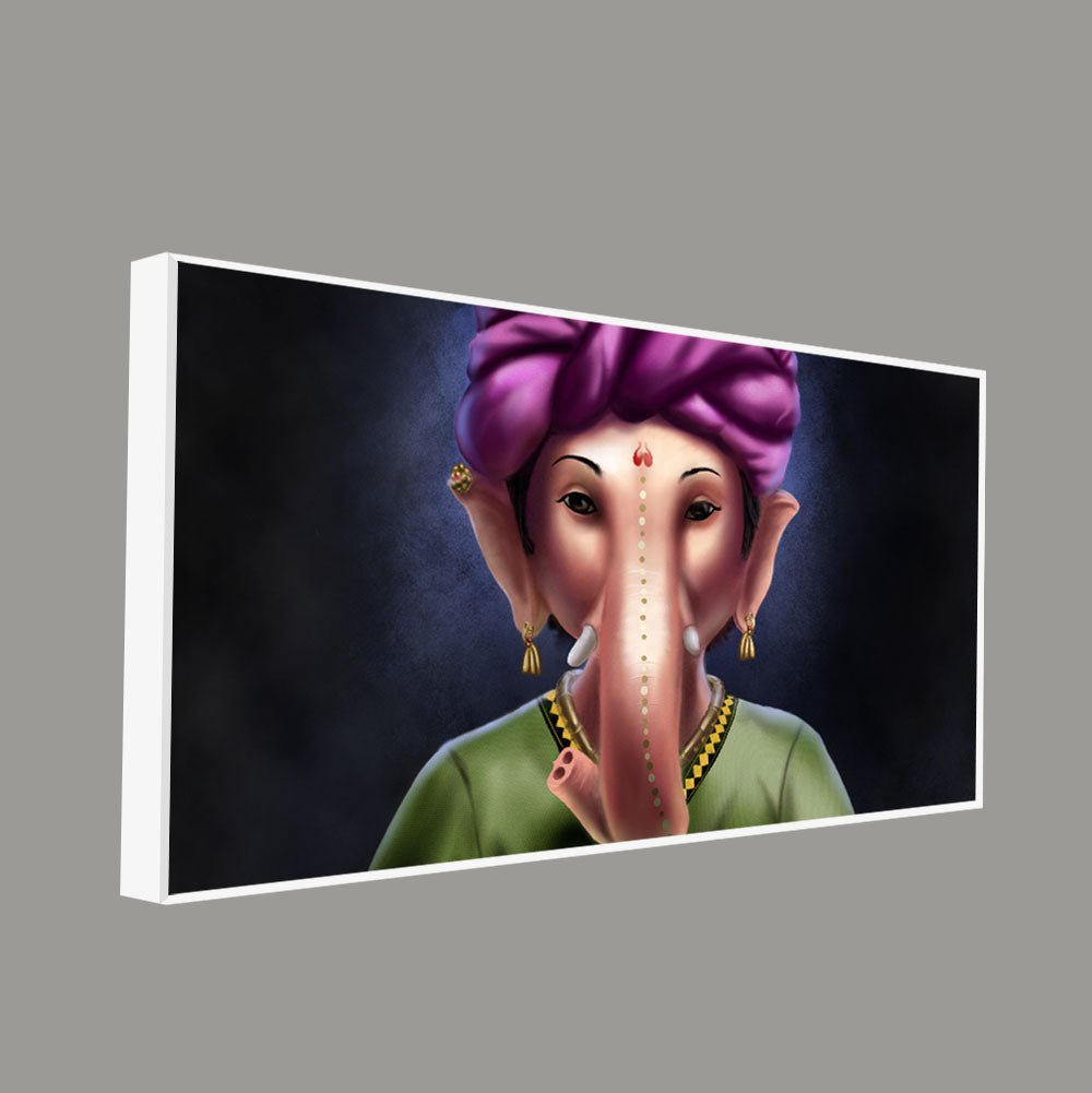 Portrait of Lord Ganesha Canvas Wall Painting - Decor Smart