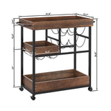 Poulos Metal Bar Cart - Decor Smart