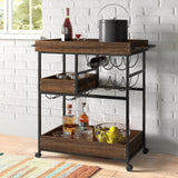 Poulos Metal Bar Cart - Decor Smart