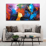 Premium Abstract Painting of Lord Radha Krishna - Decor Smart