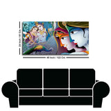 Premium Canvas Wall Painting of Indian God Radha Krishna - Decor Smart