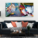 Premium Canvas Wall Painting of Indian God Radha Krishna - Decor Smart