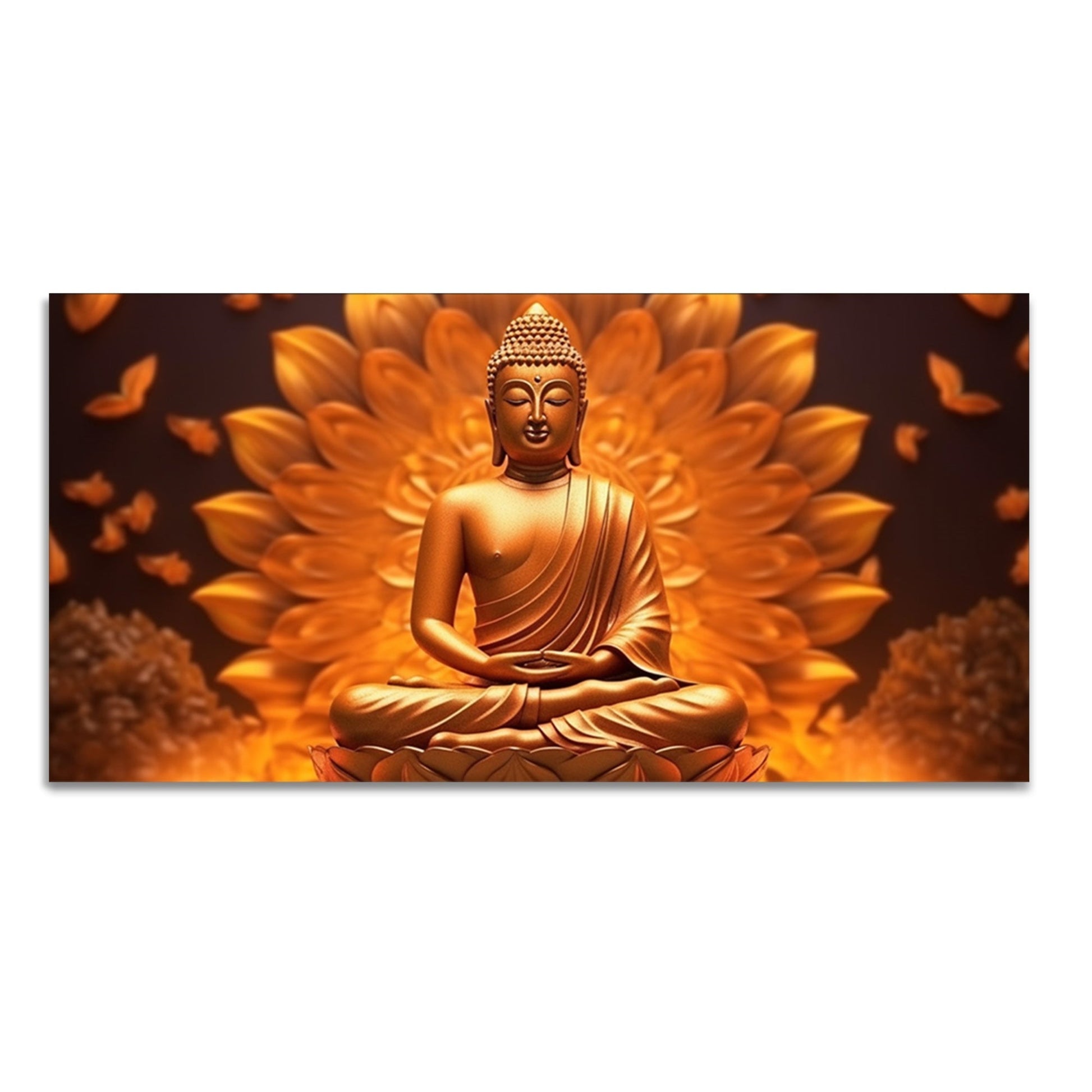 Premium Canvas Wall Painting of Meditating Lord Buddha - Decor Smart