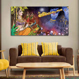Premium Canvas Wall Painting of Radha Thinking About Shri Krishna - Decor Smart