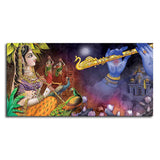 Premium Canvas Wall Painting of Radha Thinking About Shri Krishna - Decor Smart