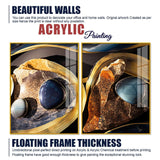 Premium Marble Stone Textural Art Acrylic Floating Wall Painting Set Of 2 - Decor Smart