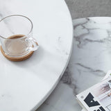 Premium Metallic Nesting Center Tables in Golden Luxurious Base Set of 2 - Decor Smart