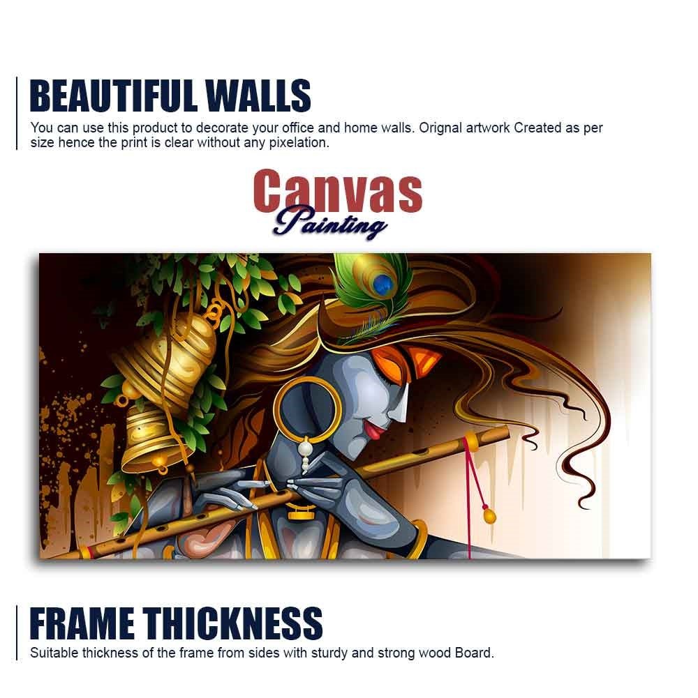 Premium Wall Canvas Painting of Lord Krishna - Decor Smart