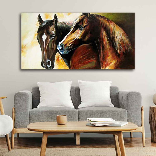 Premium Wall Painting of A Pair of Horses - Decor Smart
