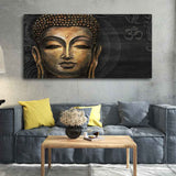 Premium Wall Painting of Gautam Buddha, Stylized Bodhi tree with OM - Decor Smart
