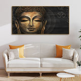 Premium Wall Painting of Gautam Buddha, Stylized Bodhi tree with OM - Decor Smart