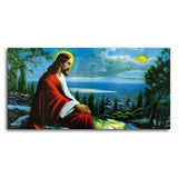 Premium Wall Painting of The prayer of Jesus Christ on the background of Jerusalem - Decor Smart