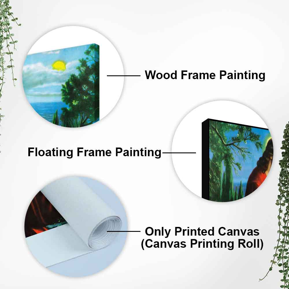 Premium Wall Painting of The prayer of Jesus Christ on the background of Jerusalem - Decor Smart