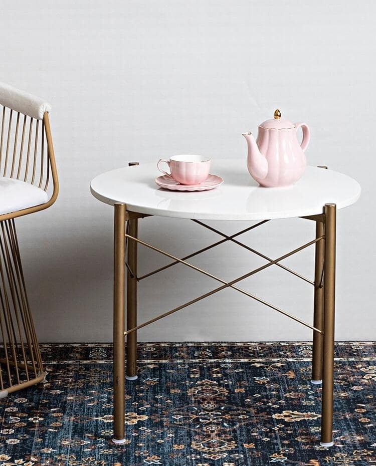 Premium White Marble Round Shape Center Table - Decor Smart