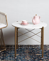 Premium White Marble Round Shape Center Table - Decor Smart