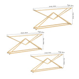 Pyramid Design Console Marble Table Golden Metal Finish - Decor Smart