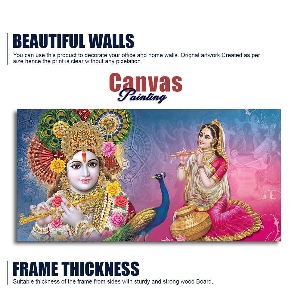 Radha and Kanha Ji Canvas Wall Painting - Decor Smart