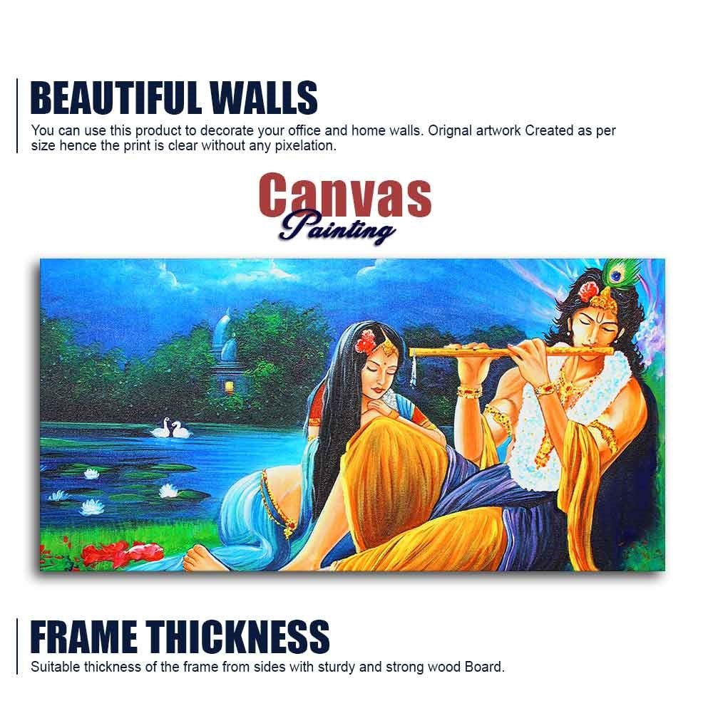 Radha Krishna Painting Canvas Big Wall Painting Wall Art - Decor Smart