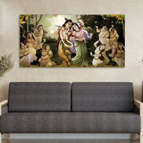 Radha Krishna Raas Leela Canvas Wall Painting - Decor Smart