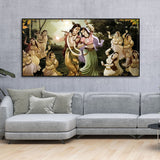 Radha Krishna Raas Leela Canvas Wall Painting - Decor Smart