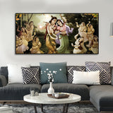 Radha Krishna Raas Leela Canvas Wall Painting - Decor Smart