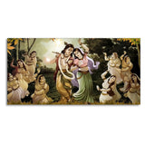 Radha Krishna Raas Leela Canvas Wall Painting - Decor Smart