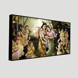 Radha Krishna Raas Leela Canvas Wall Painting - Decor Smart